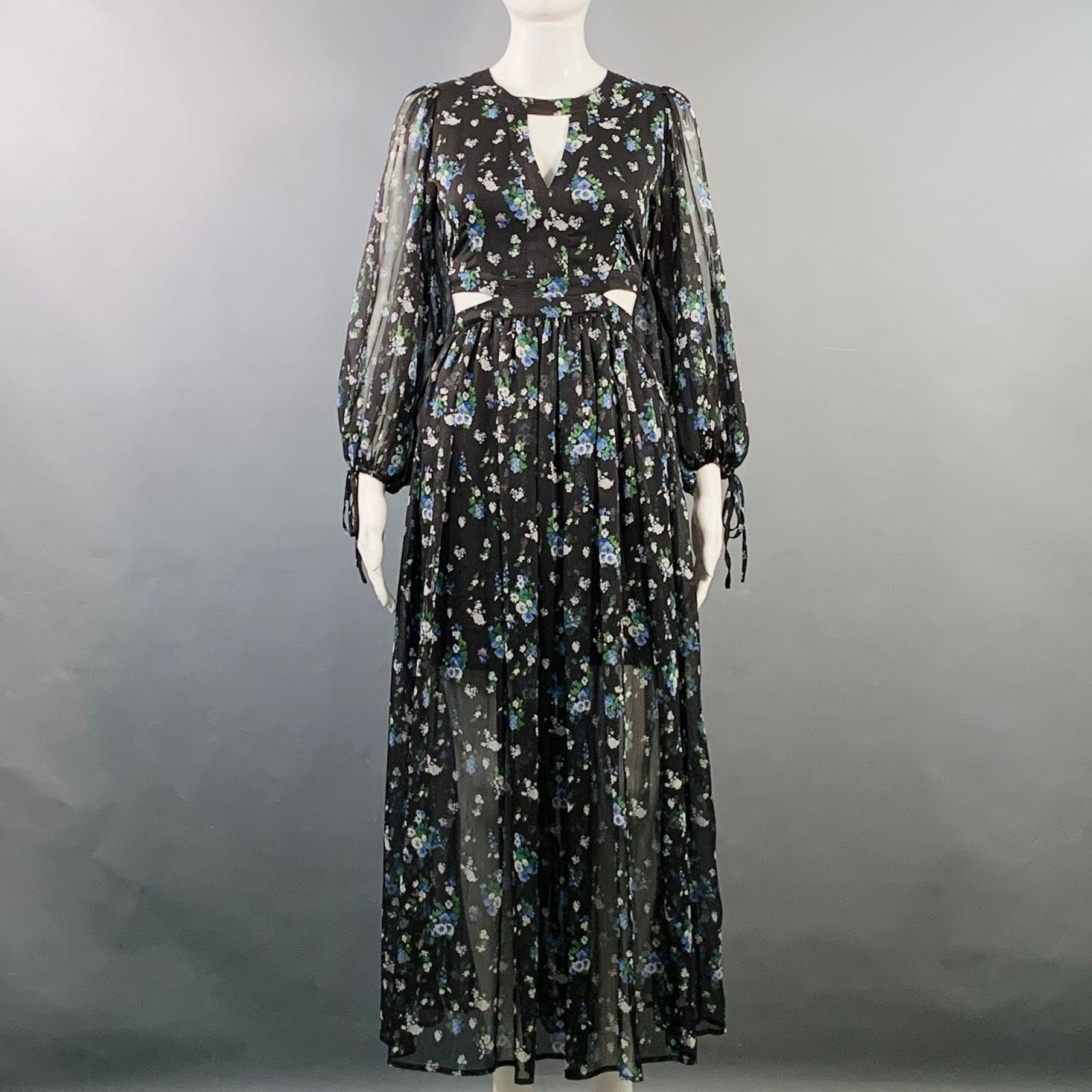 maje green floral dress Fern Relaxed Dress