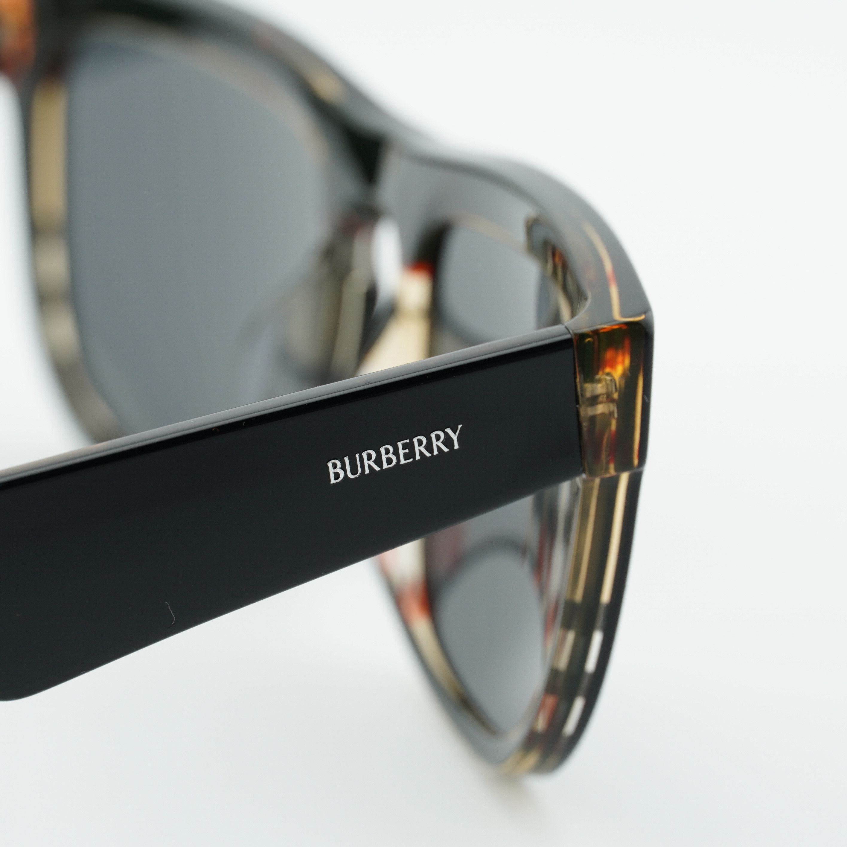 Burberry Burberry BE4431U 412187 Sunglasses Black Square Frame Size ONE SIZE - 8 Thumbnail