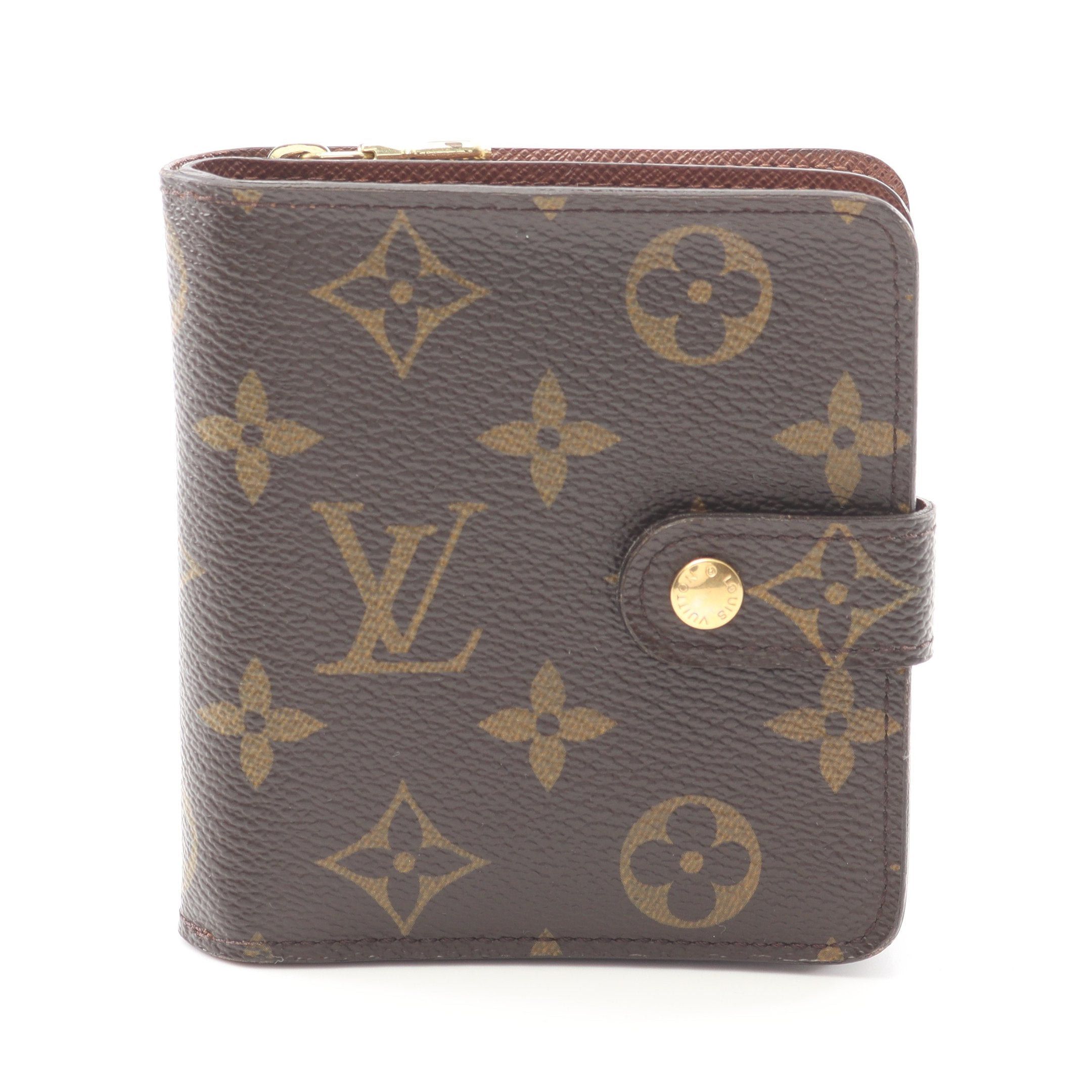 Louis Vuitton Louis Vuitton Compact Zip Monogram Bi-Fold Wallet Brown Size ONE SIZE - 1 Thumbnail
