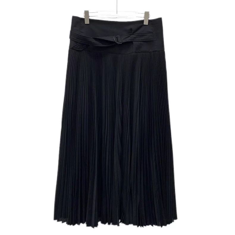 Brunello Cucinelli Brunello Cucinelli Black Belted Pleated Skirt Size US 36 / EU 52 - 1 Thumbnail