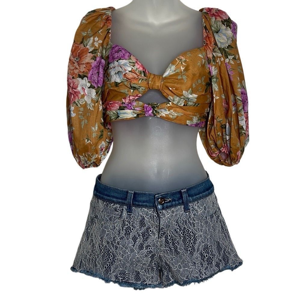 Joe's Joe’s Jeans Lace over Denim Shorts 25 Size 25" / US 0 / IT 36 - 1 Thumbnail
