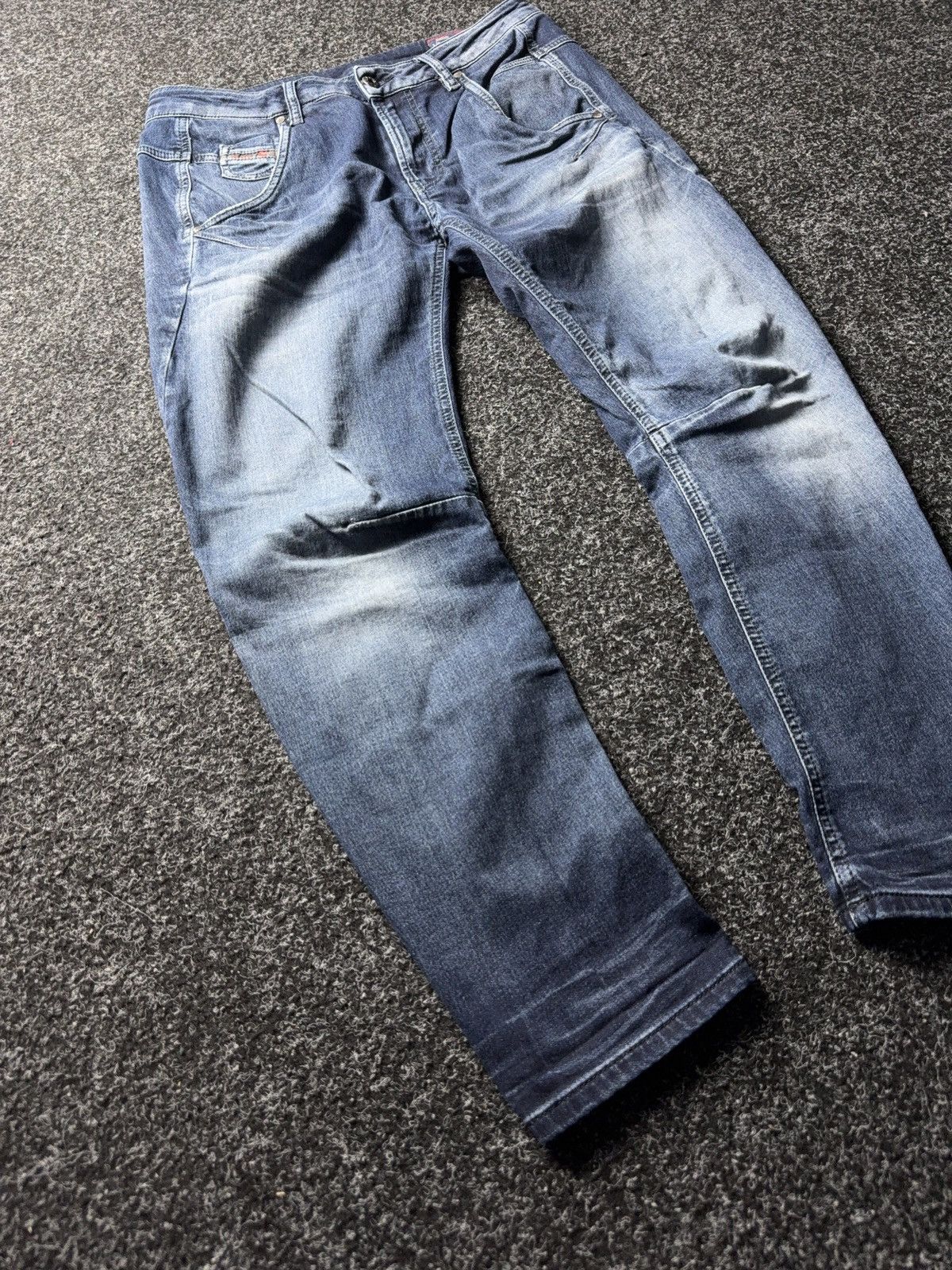 Diesel Luxury Diesel Fayza Vintage Blue Relaxed Tapered Jeans Size 25" / US 0 / IT 36 - 2 Thumbnail