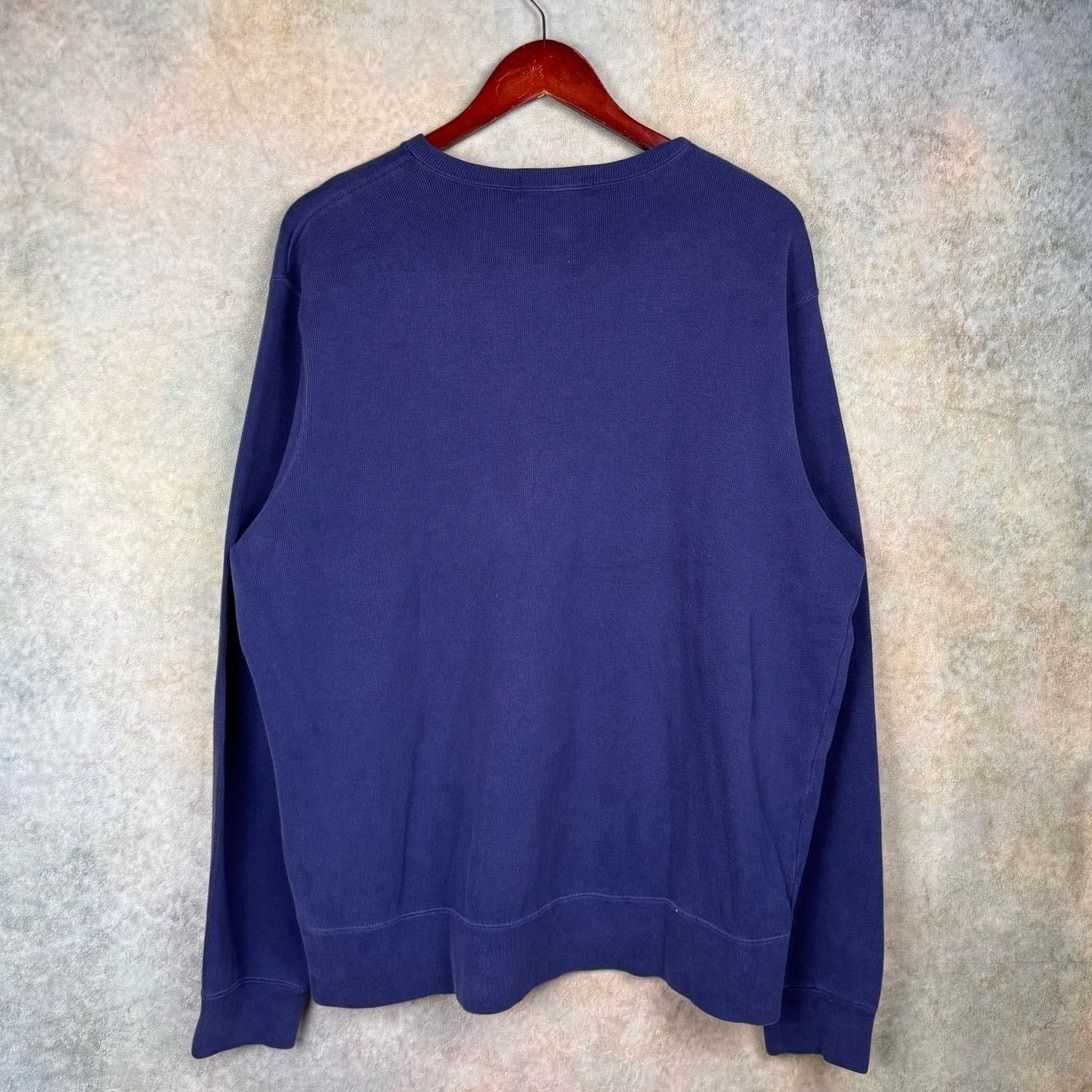Polo Ralph Lauren × Vintage VTG 90s Polo Ralph Lauren Knit Sweater Sz L Navy Blue Size US L / EU 52-54 / 3 - 3 Thumbnail