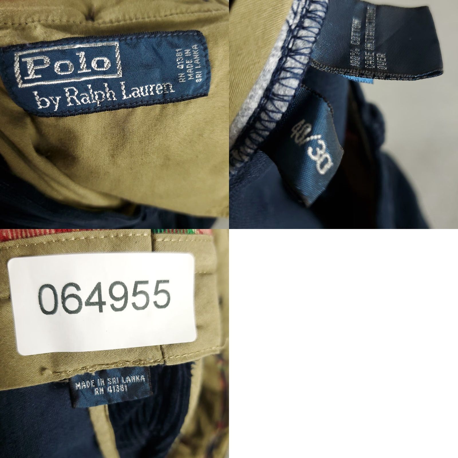 Ralph Lauren Ralph Lauren Pants Mens 40x30 Navy Blue Corduroy Straight Cuffed Pleated Chino Size US 40 / EU 56 - 8 Thumbnail