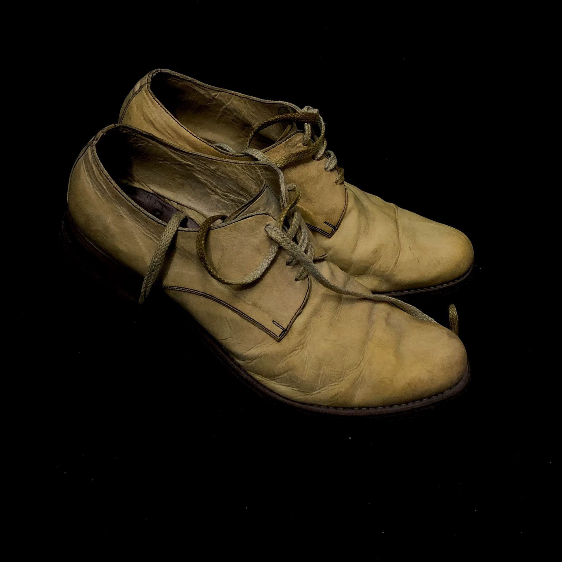 A1923 a1923 Egg Yellow Horsehide Derby Size US 9 / EU 42 - 6 Thumbnail