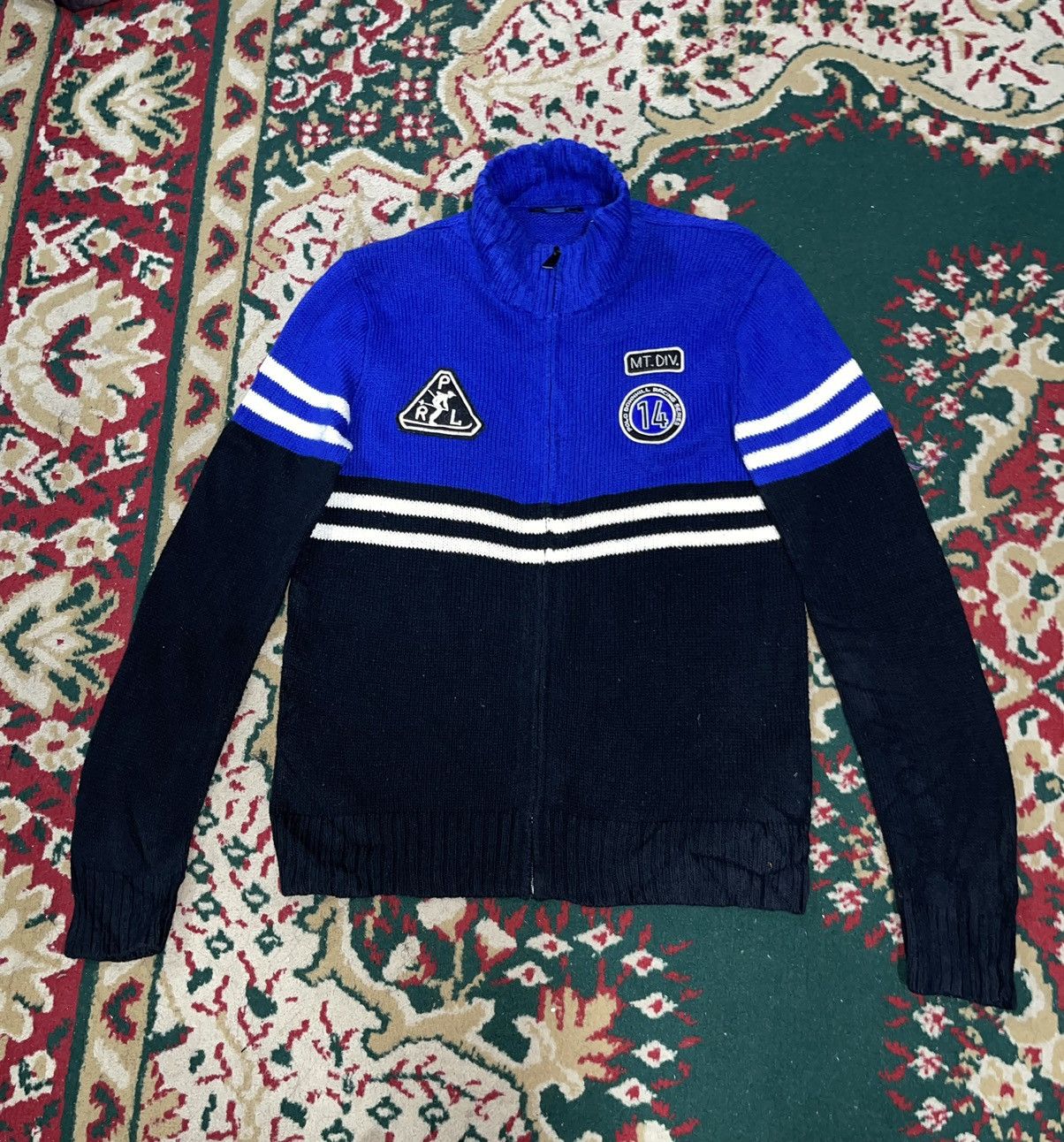 Polo Ralph Lauren Polo Ralph Lauren Mt. Div. Patch Zip-Up Knit Jacket Size US S / EU 44-46 / 1 - 1 Thumbnail