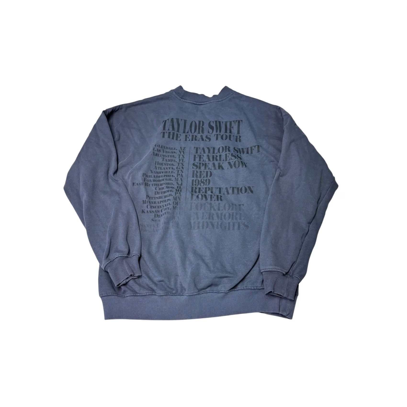 Vintage Taylor Swift The Eras Tour Blue Crewneck Sweatshirt S Womens Merch Concert 2023 Size S / US 4 / IT 40 - 5 Thumbnail