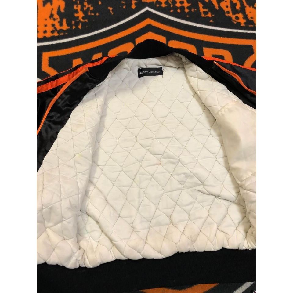 Harley Davidson × Vintage VTG 70s Harley Davidson Jacket XSmall Women Satin , Bomber Size XS / US 0-2 / IT 36-38 - 7 Thumbnail