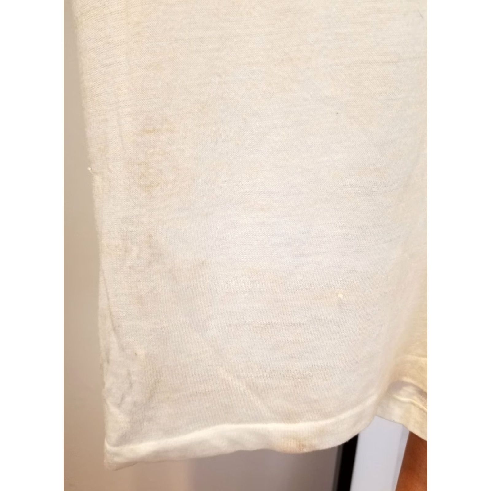 Vintage VINTAGE Unbranded WHITE Burn Out WIP SUPER PAPER THIN FADED T-SHIRT SZ M Shirt Mens Size US M / EU 48-50 / 2 - 2 Thumbnail