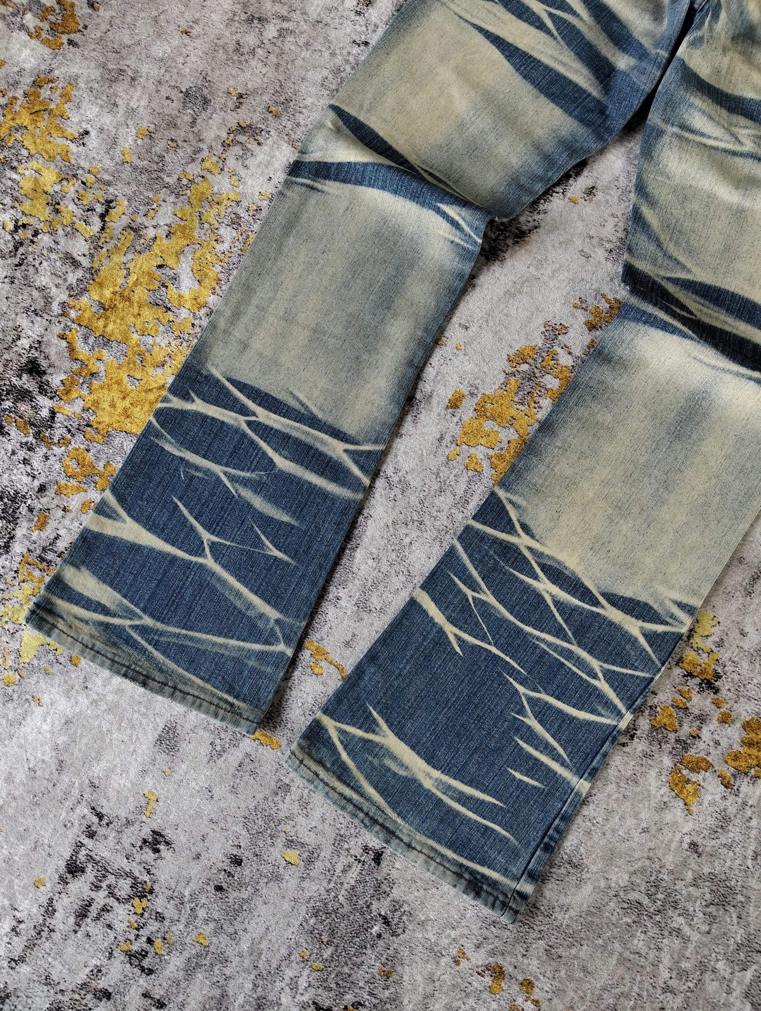 Tornado Mart 2000s Energie New Morrison Flared Bootcut Whiskers Jeans Size US 33 - 8 Thumbnail