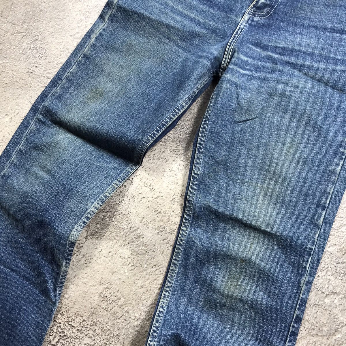Vintage Vintage 90s Faded Distressed Wide Leg Jeans Grunge Logo 25 Size 25" / US 0 / IT 36 - 3 Thumbnail