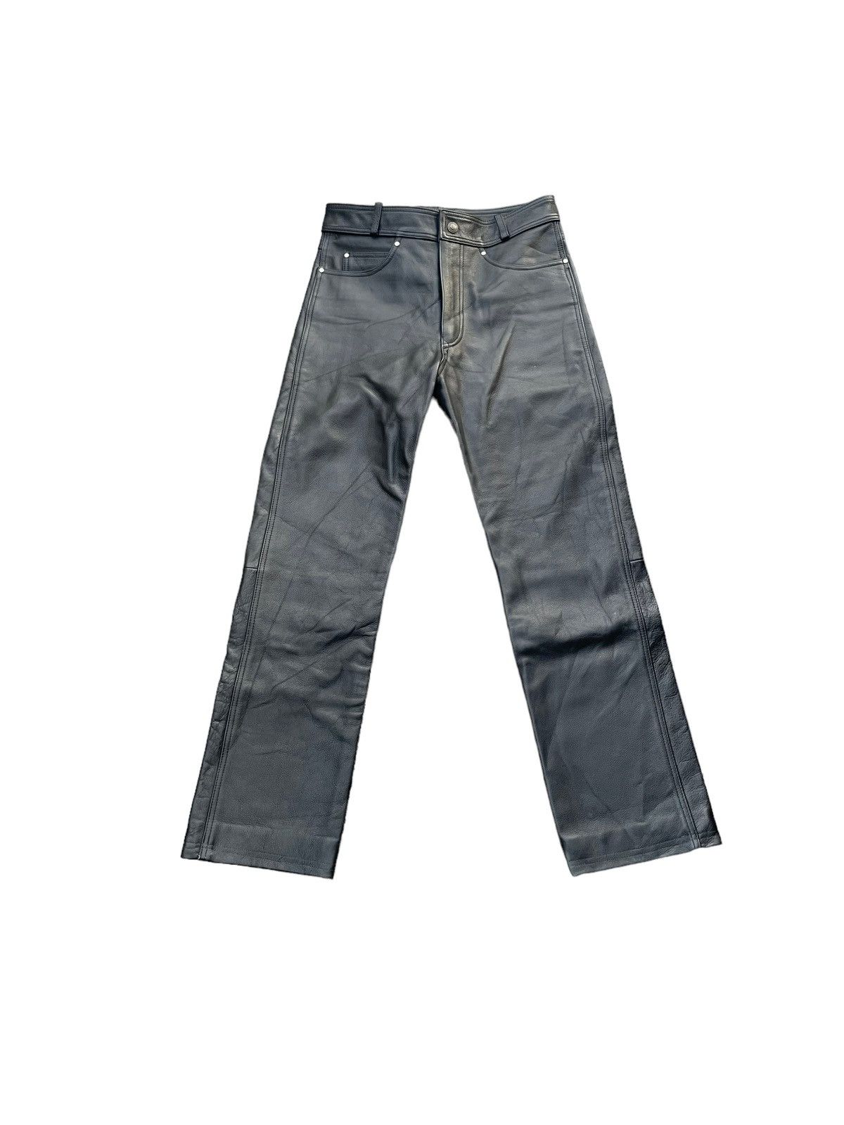 image of Vintage Harley Davidson Leather Pant in Black, Men's (Size 31)