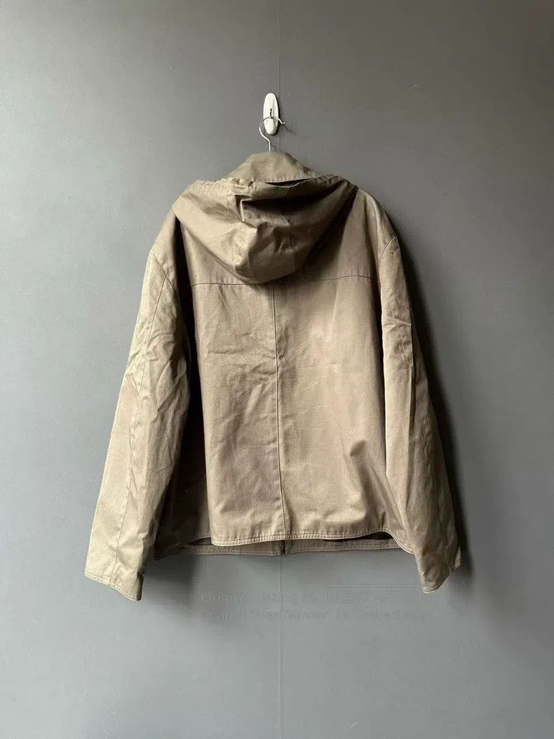 Loewe Loewe Khaki leather patch hooded jacket Size US M / EU 48-50 / 2 - 2 Thumbnail