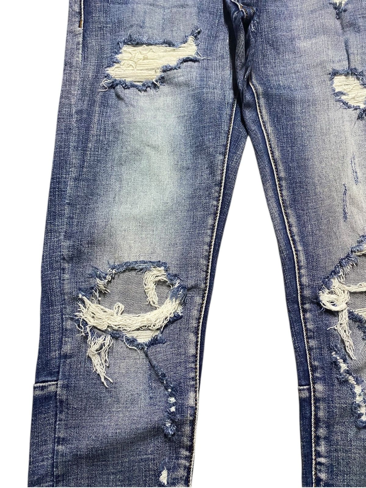 MNML Vintage Japanese Brand MNML Ripped Skinny Jeans Size US 30 / EU 46 - 7 Thumbnail