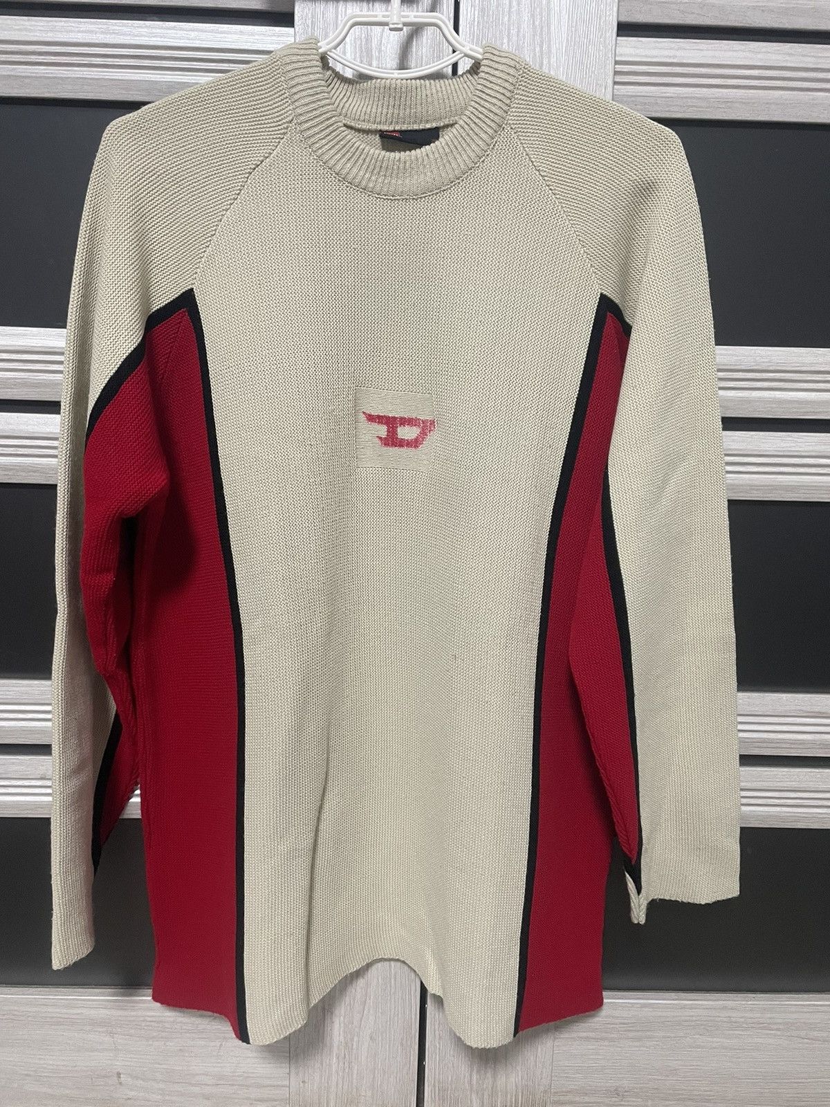 Diesel Archive Vintage Diesel Knit Sweater Centre Logo Y2K Rare Size US XL / EU 56 / 4 - 3 Thumbnail