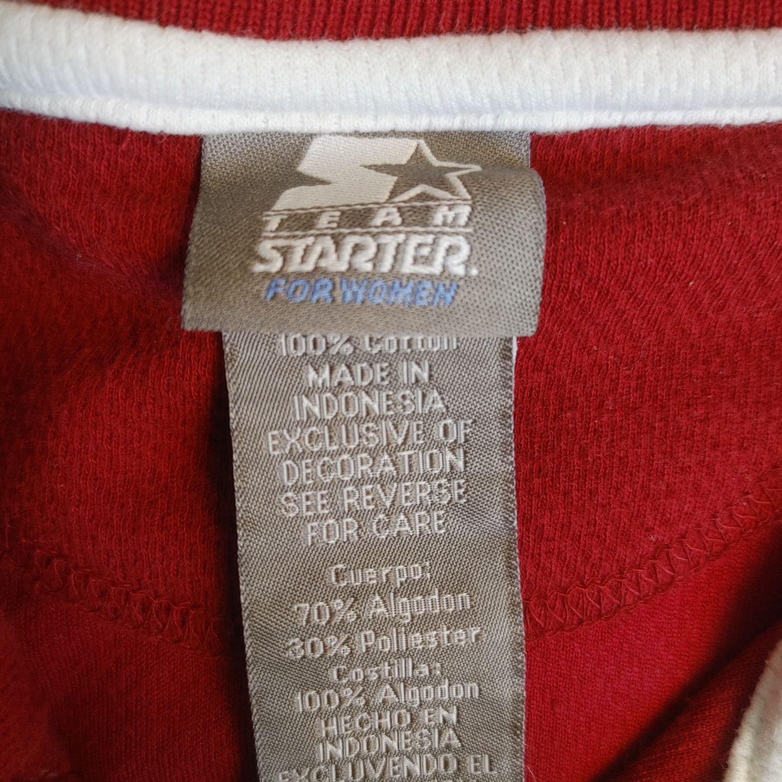 Other Team Starter Women's XL Red/White Sleeveless Golf Shirt Size XL / US 12-14 / IT 48-50 - 3 Thumbnail
