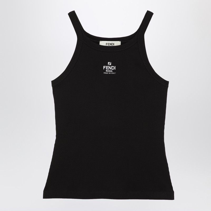 Fendi Fendi Black Tank Top With Logo Size M / US 6-8 / IT 42-44 - 1 Thumbnail
