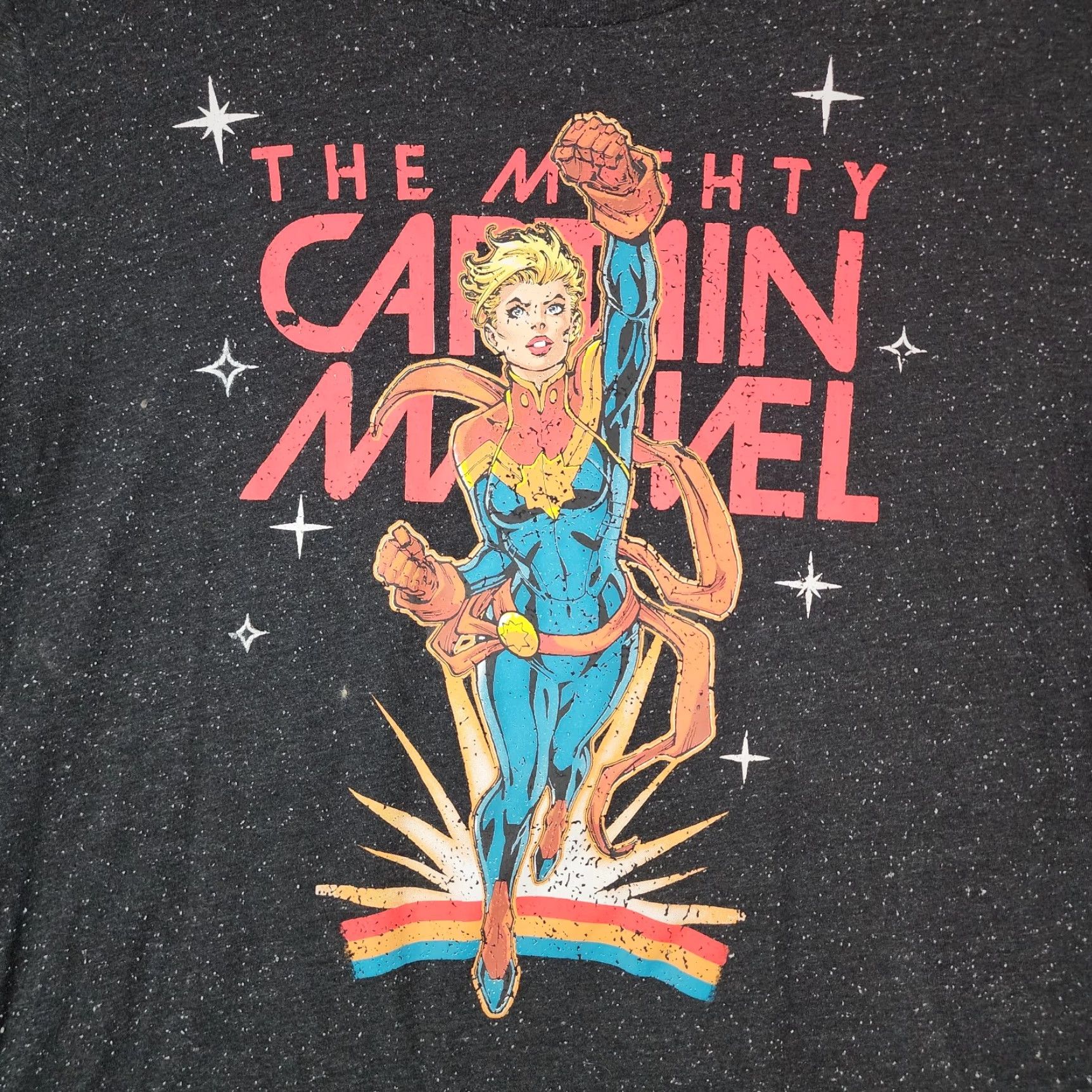 Vintage Marvel Captain Marvel Tee Shirt Womens 2X Black Short Sleeve Graphic Tee Women’s Plus Size 2X Size 40" / US 18 - 3 Thumbnail