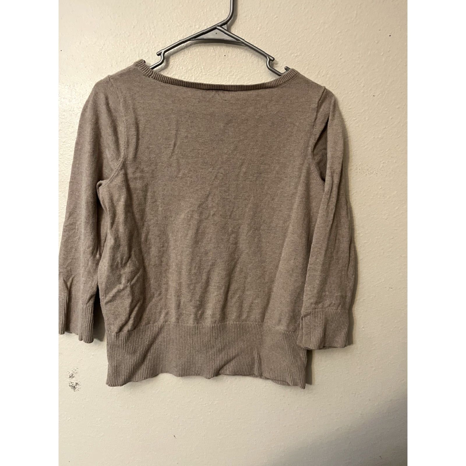 Loft LOFT Sweatshirt Jumper Brown Floral Cut Out Shoulder Casual 3/4 Sleeve Jersey Raglan Round Neck Mature M Women Pullover Stretch Size M / US 6-8 / IT 42-44 - 2 Thumbnail