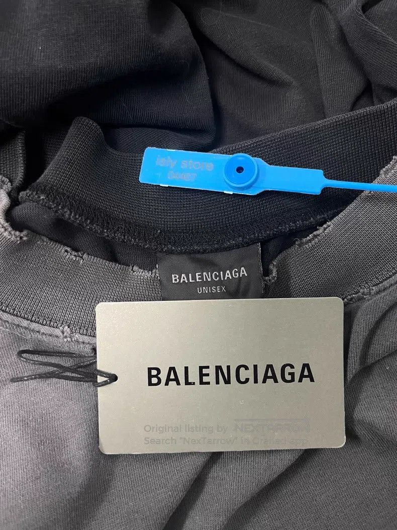 Balenciaga Balenciaga Tape Letter Logo Printed Round Neck Short Sleev Size US XL / EU 56 / 4 - 5 Thumbnail