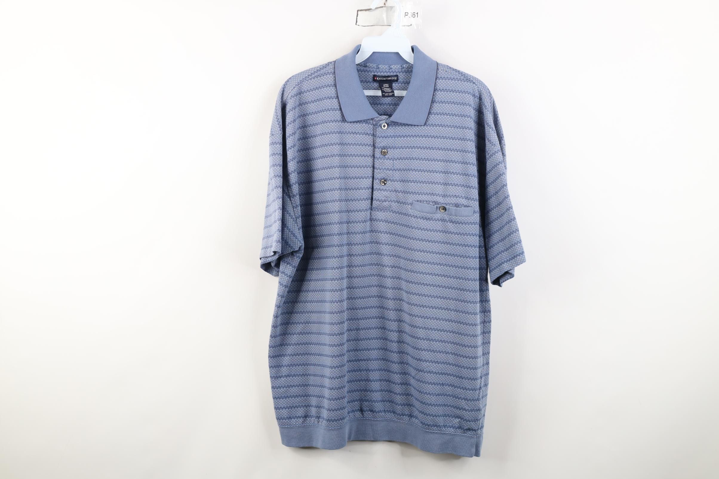 Vintage Vintage 90s Streetwear Striped Knit Pullover Golf Polo Shirt Size US L / EU 52-54 / 3 - 1 Thumbnail