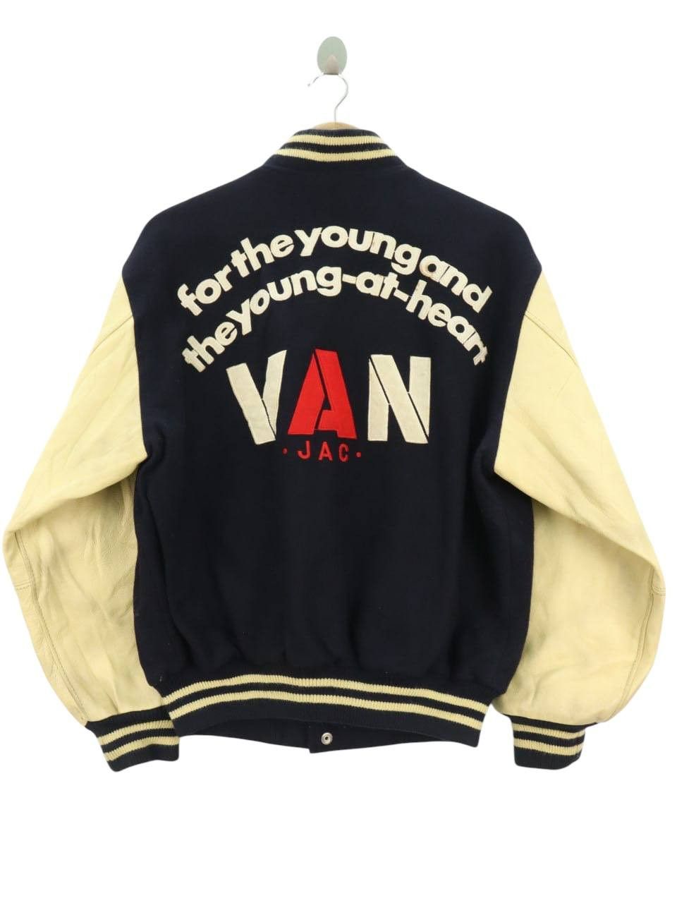 Vintage Vintage Van Jac Varsity Letterman Leather Wool Jacket Size US M / EU 48-50 / 2 - 5 Thumbnail