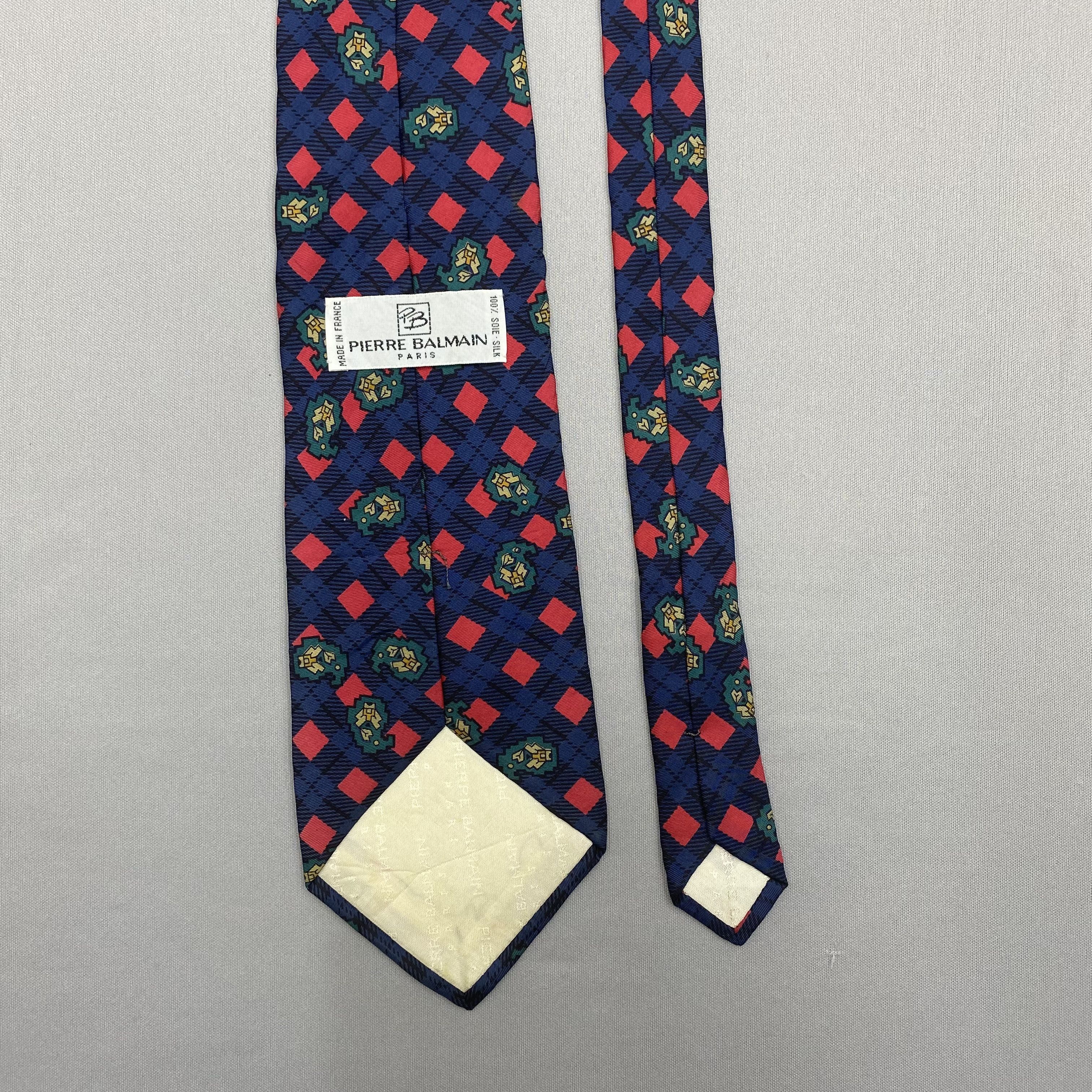 Japanese Brand Vintage Pierre Balmain SILK Necktie Cravate Pure Silk Size ONE SIZE - 6 Thumbnail