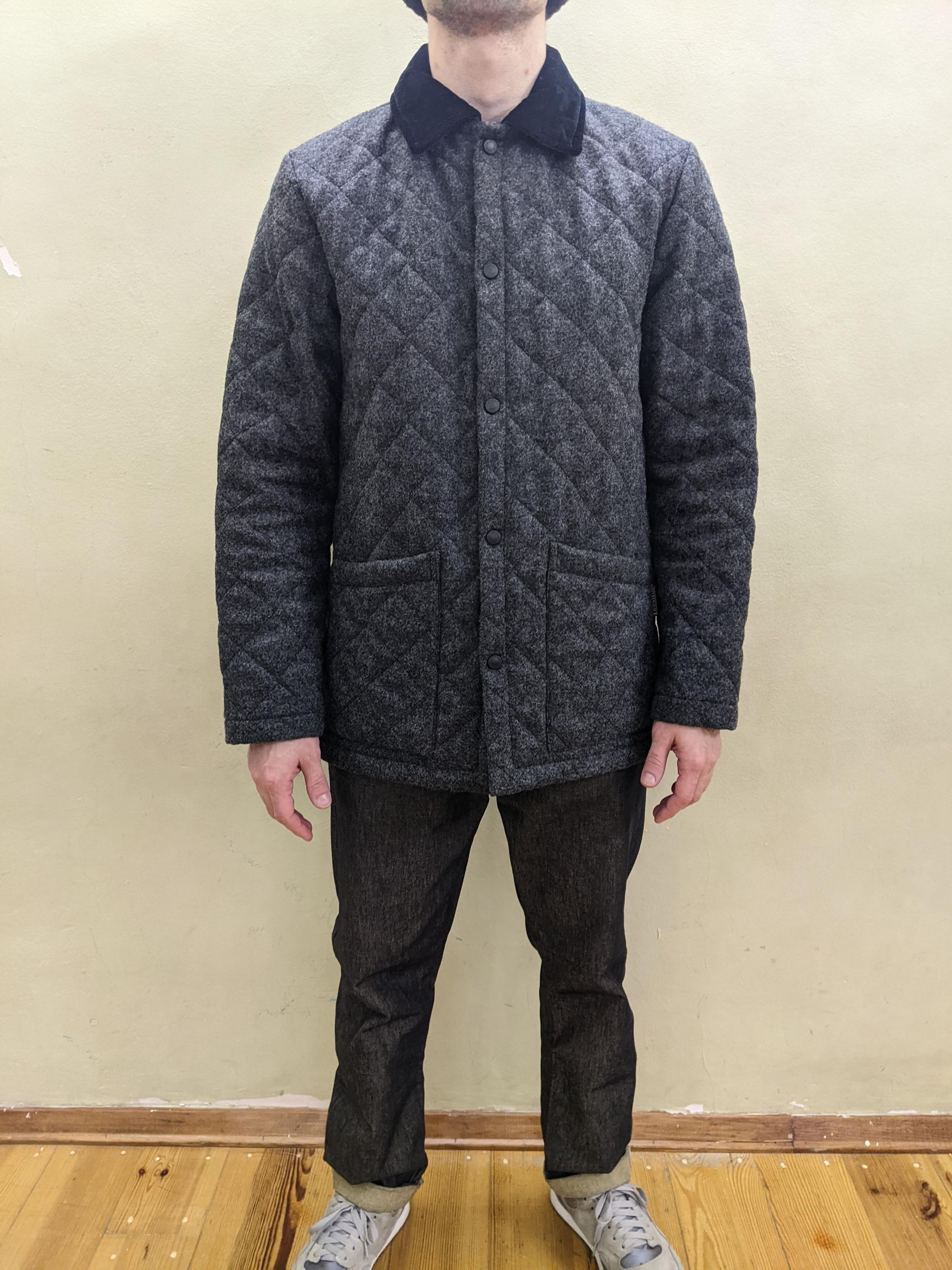 Japanese Brand Lavenham Quilted Wool Bomber Jacket Barbour Burberry Polo Size US M / EU 48-50 / 2 - 1 Thumbnail