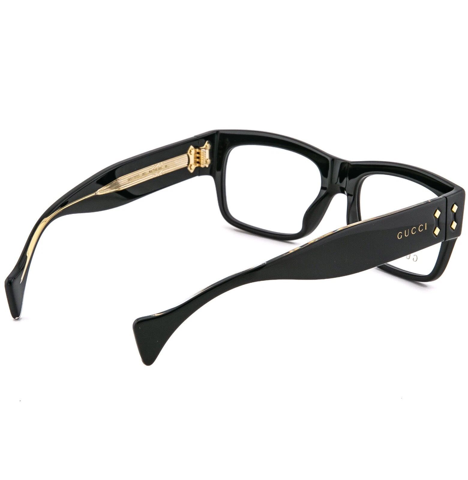Gucci GUCCI GG1707O 1707 Black Crystal Rectangular Eyeglasses 001 Size ONE SIZE - 2 Thumbnail