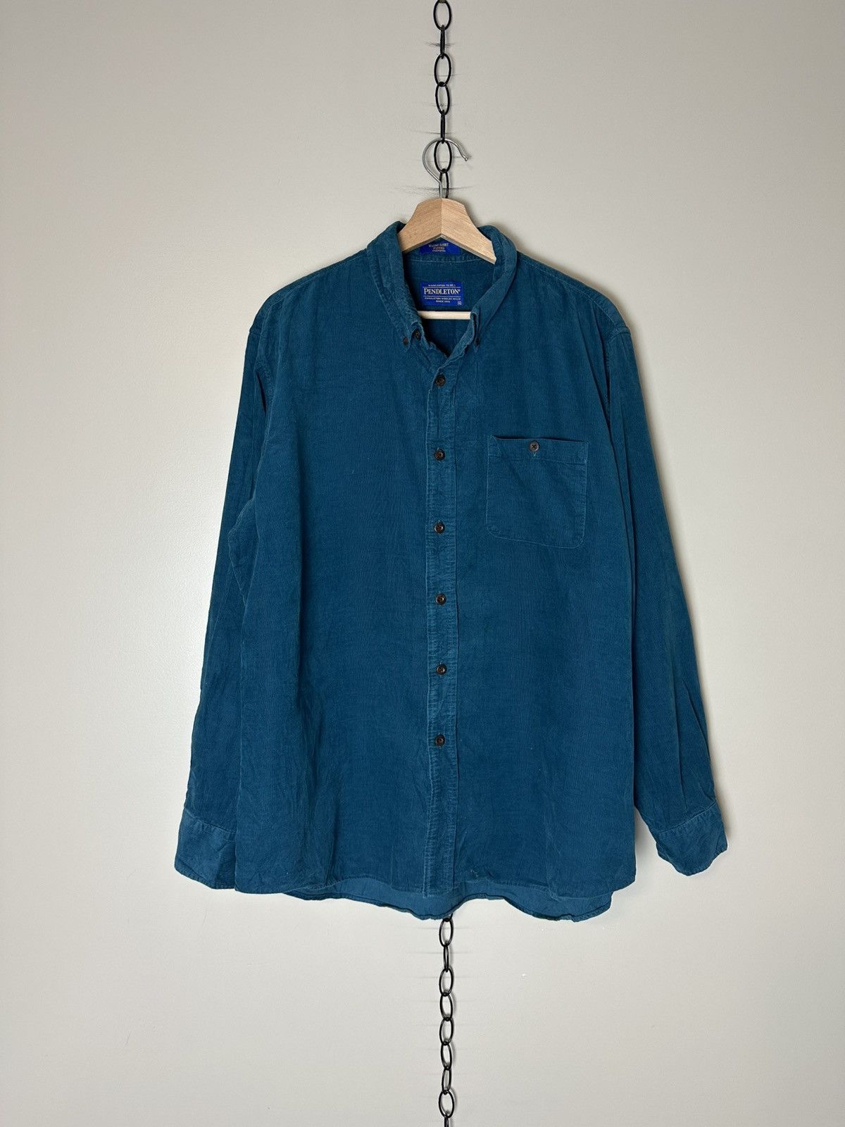 Pendleton × Vintage Vintage Pendleton Light Corduroy Wayne Button-up Shirt Size US M / EU 48-50 / 2 - 1 Thumbnail