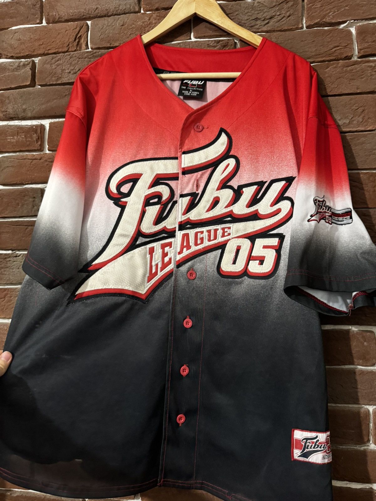 Fubu Rare Vintage Embroidered Fubu 05 Jersey Dope Hip Hop Rap Size US L / EU 52-54 / 3 - 3 Thumbnail