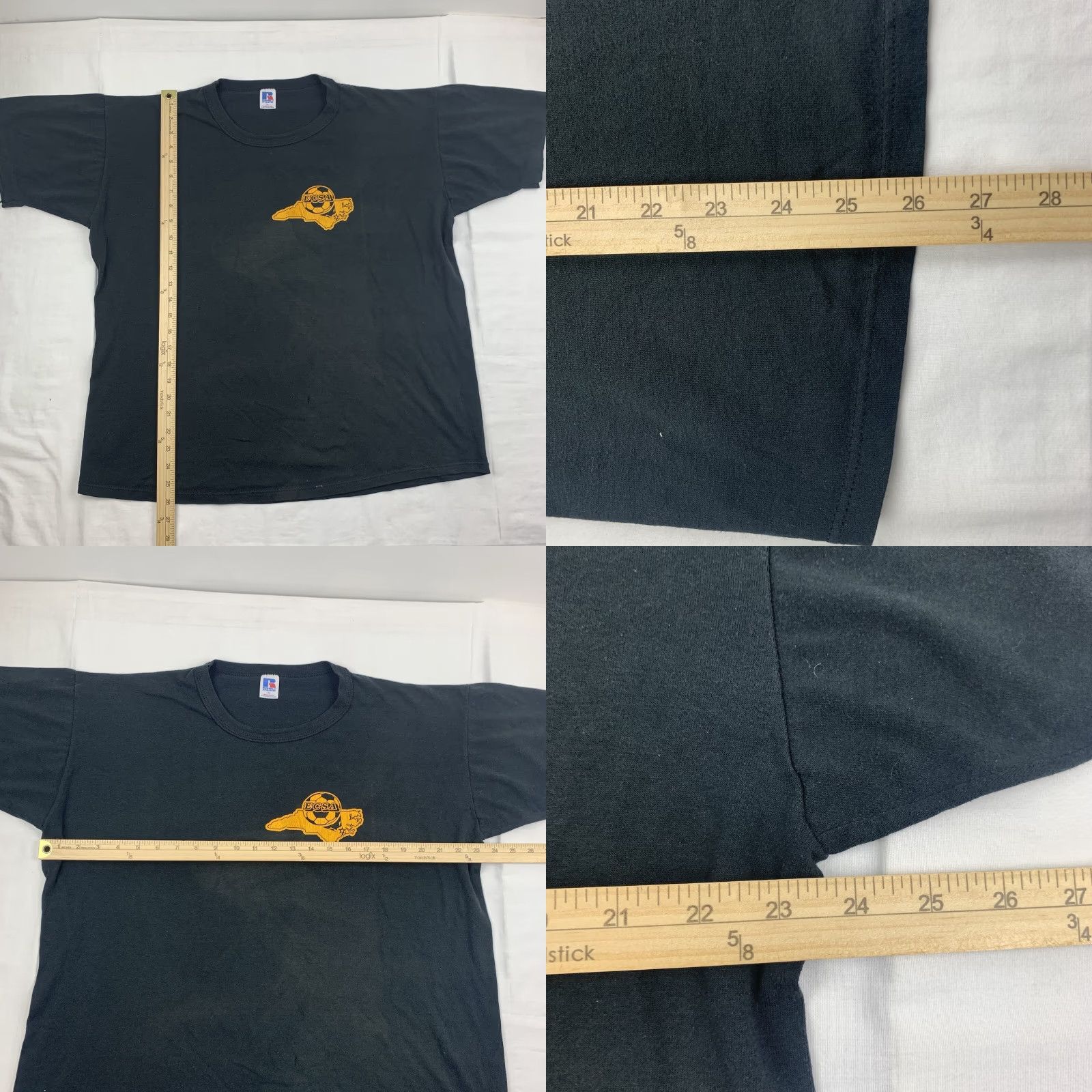 Russell Athletic VINTAGE Russell Athletic Soccer T-Shirt Adult XL Black 90s Coastal Cup 1994 Mens Size US XL / EU 56 / 4 - 8 Thumbnail