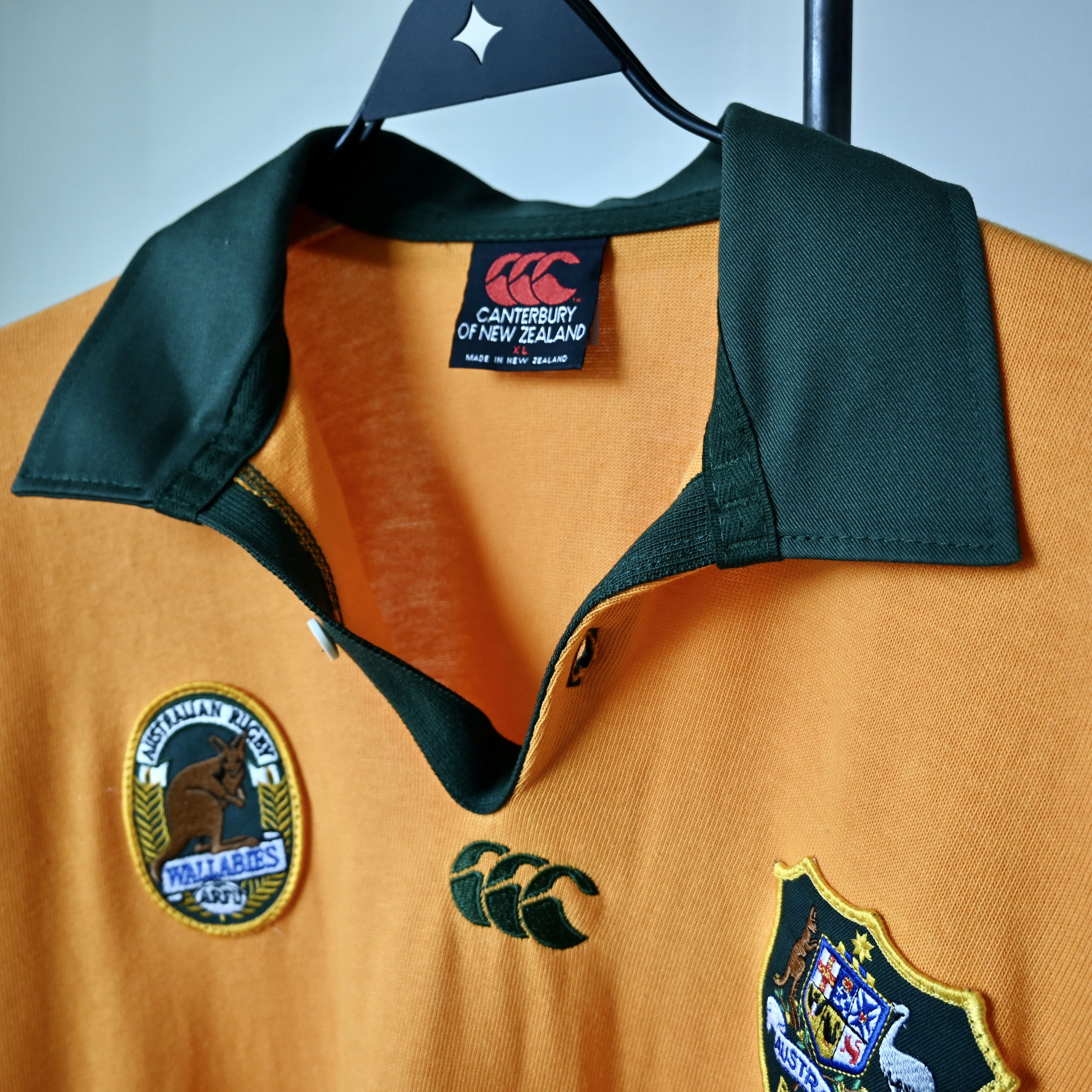 Canterbury of New Zealand UNUSED, VTG 1990s Canterbury Australia Wallabies rugby shirt Size US XL / EU 56 / 4 - 5 Thumbnail