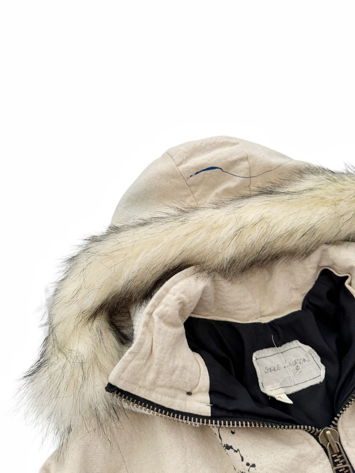 Greg Lauren Sz0 Sample Painted Puffer Canvas Parka Size US XS / EU 42 / 0 - 6 Thumbnail
