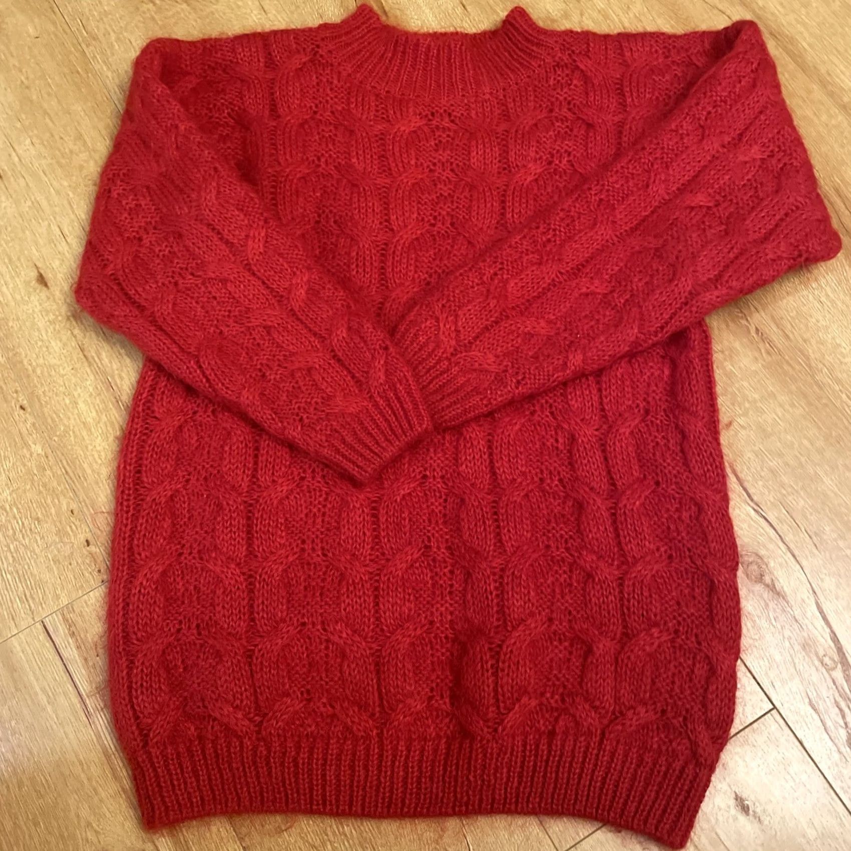 Vintage VINTAGE Tarazzia Sweater Womens Overize Small Mohair Wool Blend Valentines Pullover Mock Neck Long Sleeve Red Size S Knit Wool Blend Size S / US 4 / IT 40 - 4 Thumbnail
