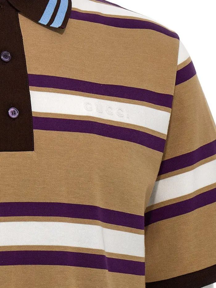 Gucci o1loc1c0226 824338 Jersey Logo Polo Shirt in Multicolor Size US XXL / EU 58 / 5 - 4 Thumbnail