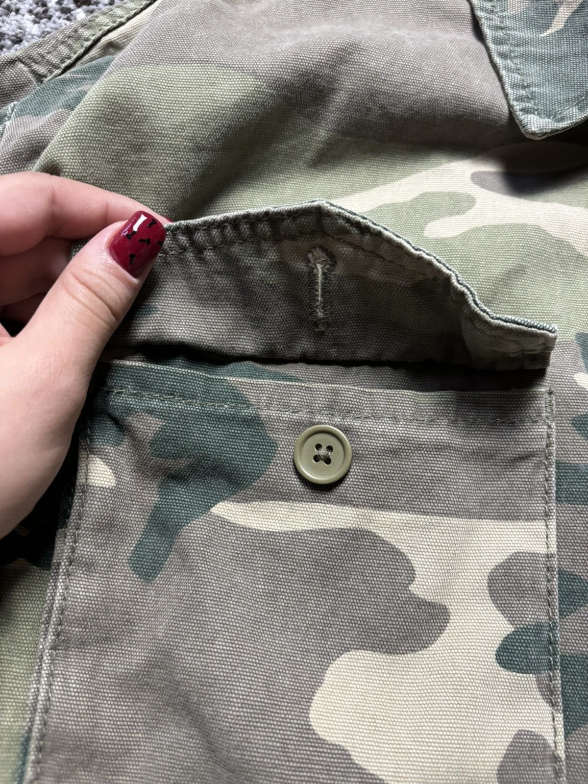 Topshop Streetwear Cotton Outer Shell Military Jacket Green Coats Size XS / US 0-2 / IT 36-38 - 2 Thumbnail