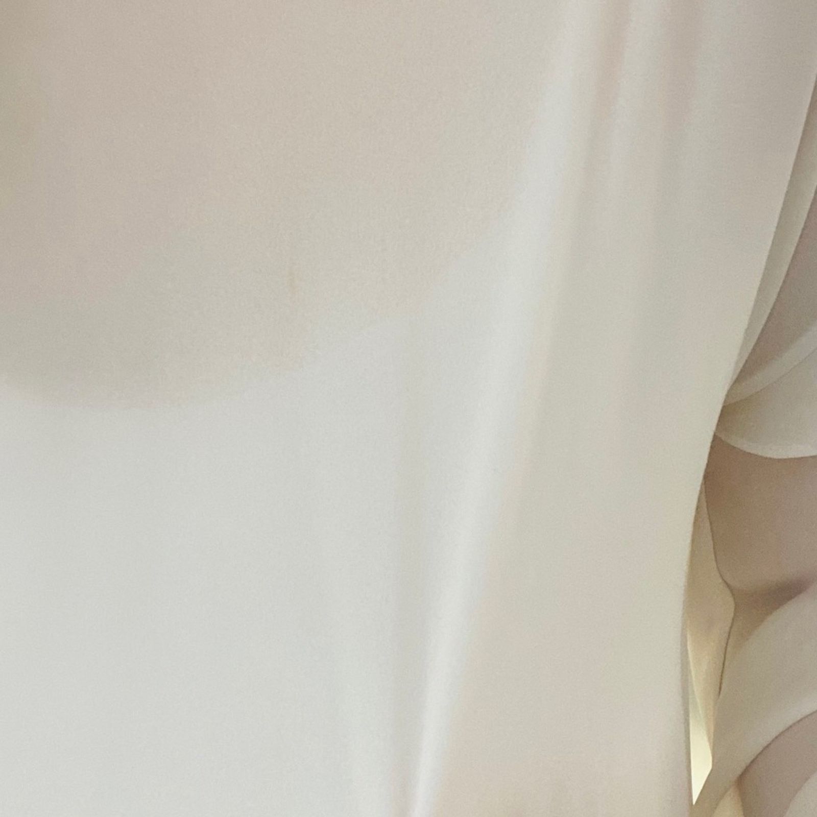 Nordstrom NORDSTROM LUSH White Ruffle Button Long Sleeve Blouse Shirt Size M / US 6-8 / IT 42-44 - 6 Thumbnail