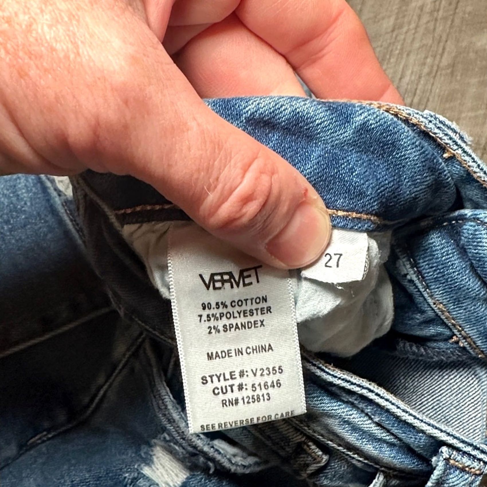 Vintage VERVET BY FLYING MONKEY Vervet Blue Fading Whiskering High Rise Skinny Jeans 27 Ladies Womens Jeans 27 Blue Skinny Vintage 90s Style Size 27" / US 4 / IT 40 - 7 Thumbnail
