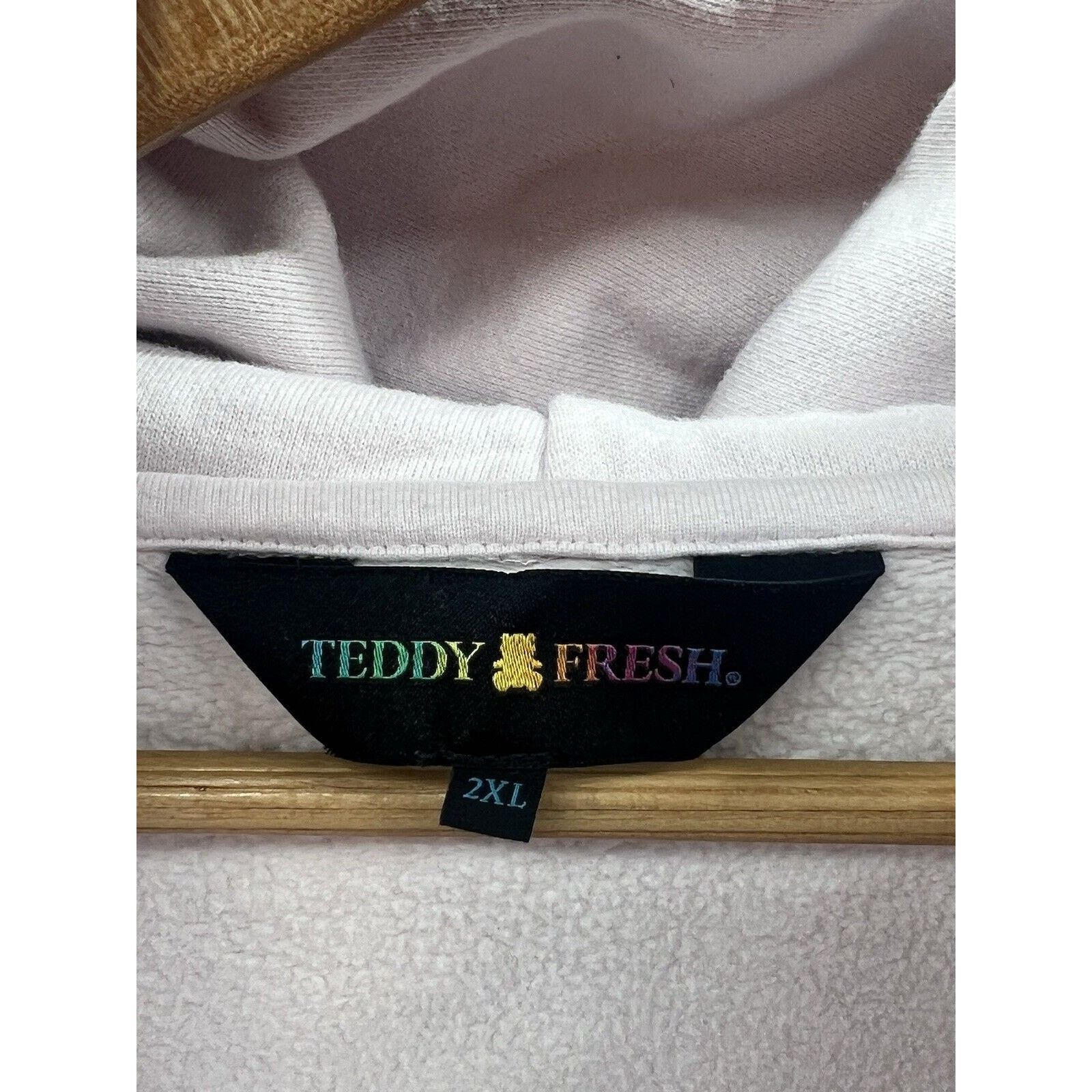 Teddy Fresh Teddy Fresh Classic Bear Ears White Zip Up Sweatshirt Sz 2XL Size XXL / US 16-18 / IT 52-54 - 3 Thumbnail