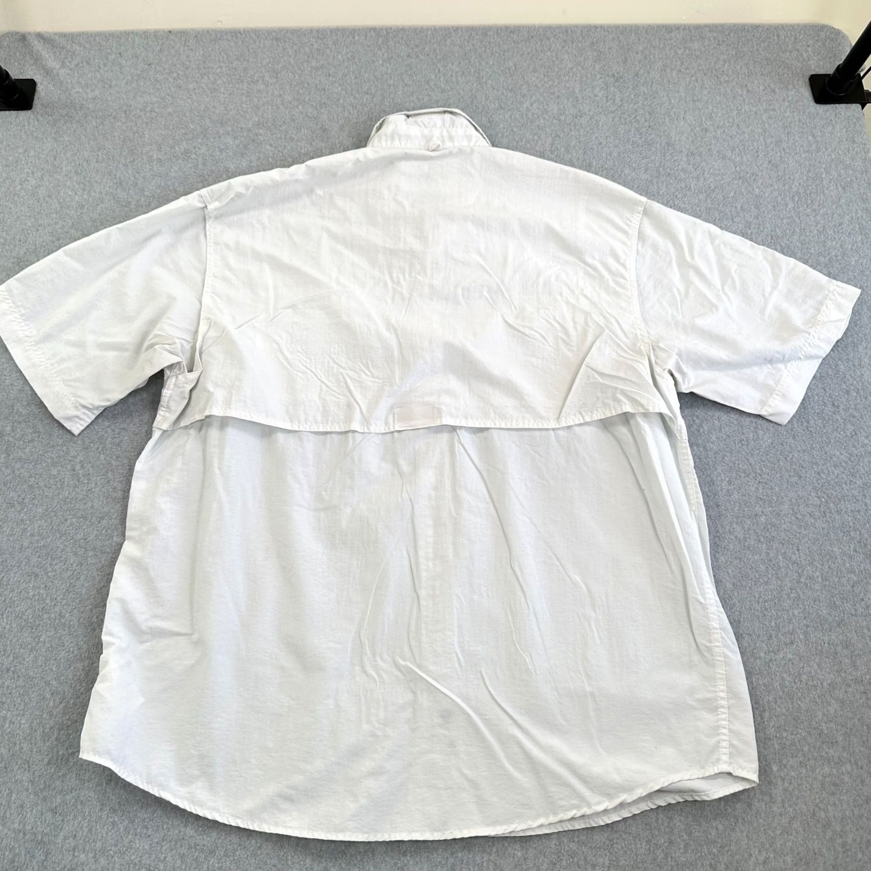 Vintage Bimini Bay Outfitters LTD Button-Up Shirt White XXL Short Sleeve Men Regular Pockets Casual Classics Size US XXL / EU 58 / 5 - 2 Thumbnail