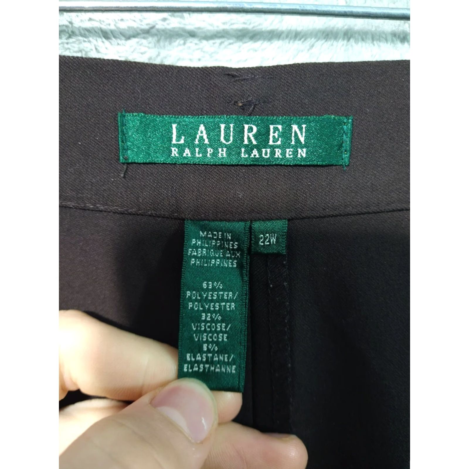 Ralph Lauren Ralph Lauren Pants Womens 22W Plus Brown Wide-Leg Cropped Trouser High Rise Size 40" / US 18 - 7 Thumbnail
