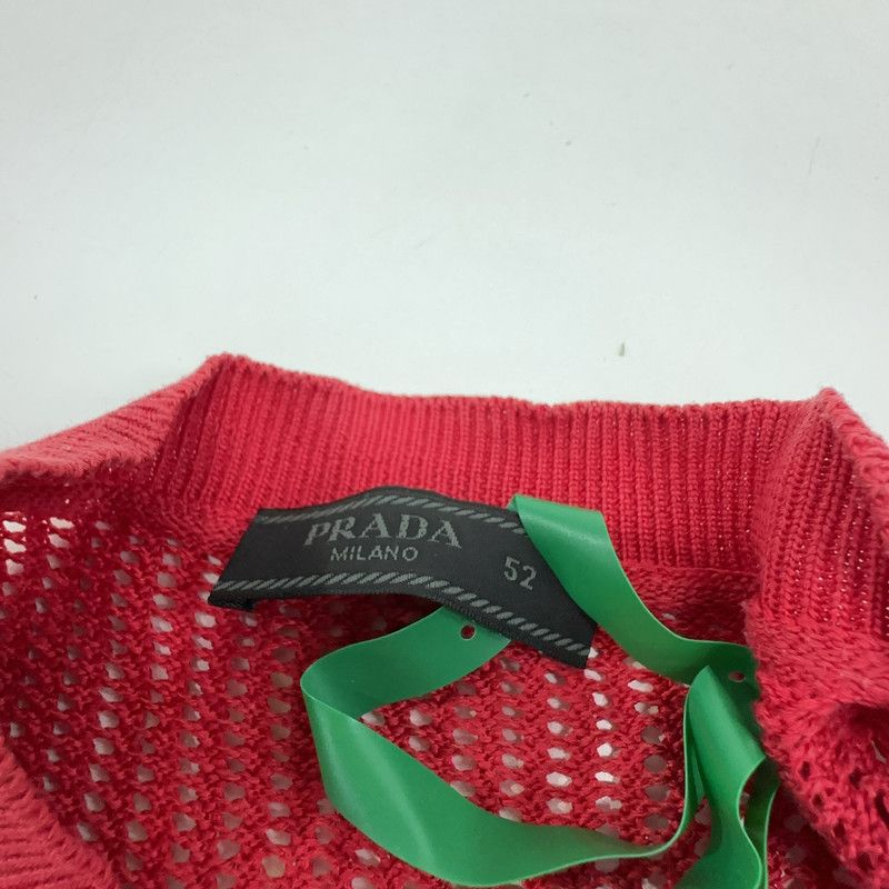 Prada Prada SS22 Red Embroidered Knit Sweater Size US XL / EU 56 / 4 - 1 Thumbnail