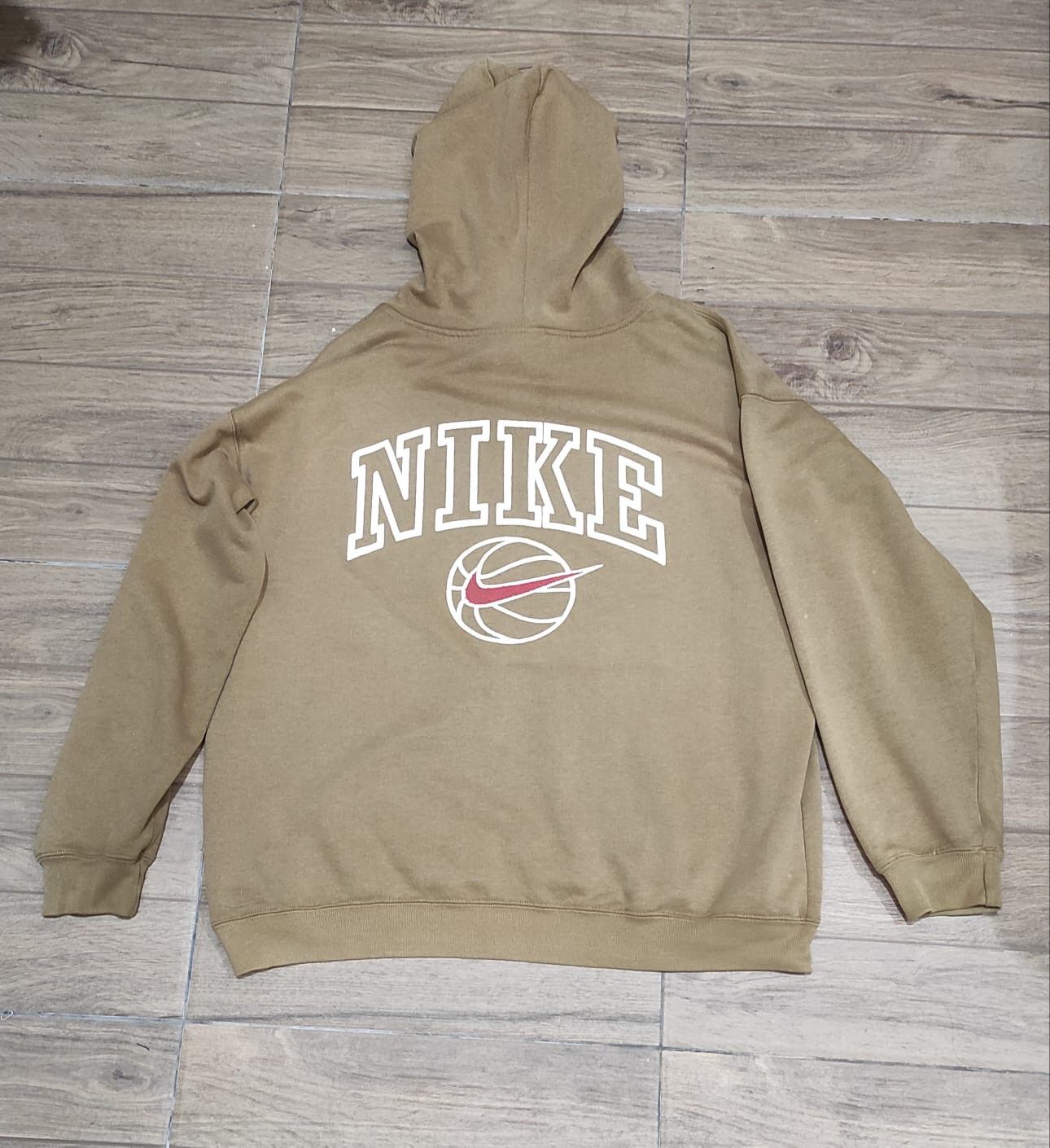 Image of NBA x Nike Vintage 90's Nike Basketball Hoodie in Brown, Men's (Size XL)