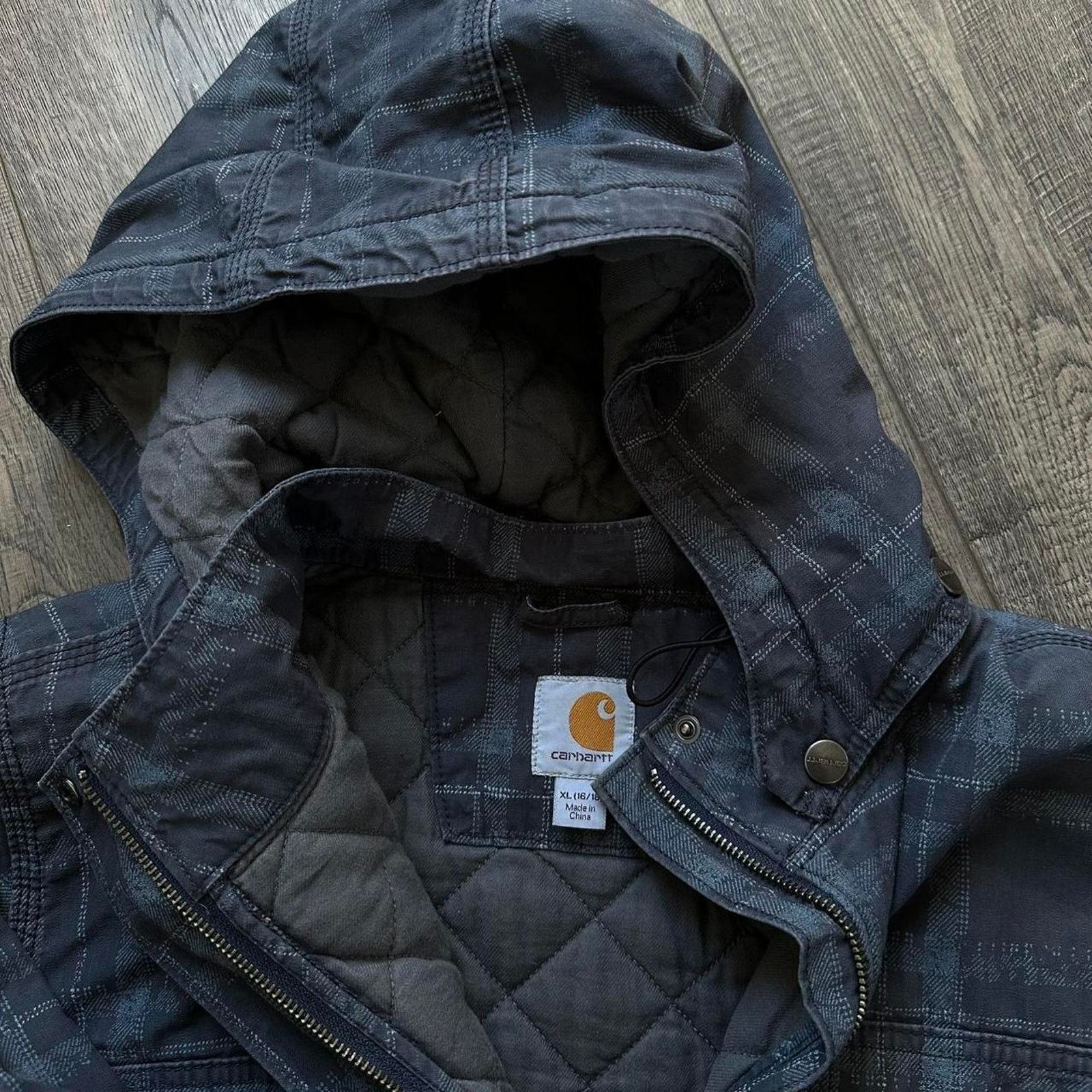 Carhartt Vintage 00s Carhartt Plaid Pocket Winter Ski Coat Jacket Size XL / US 12-14 / IT 48-50 - 4 Thumbnail