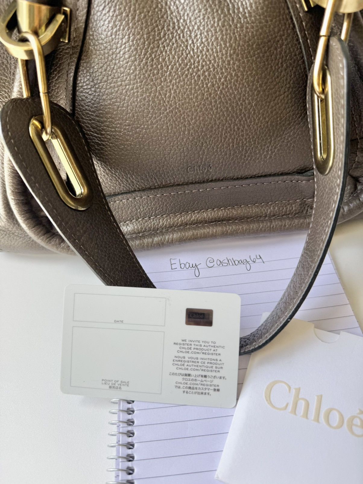 Chloe Chloé Paraty Medium Satchel – Gray with Auth Card Size ONE SIZE - 11 Thumbnail