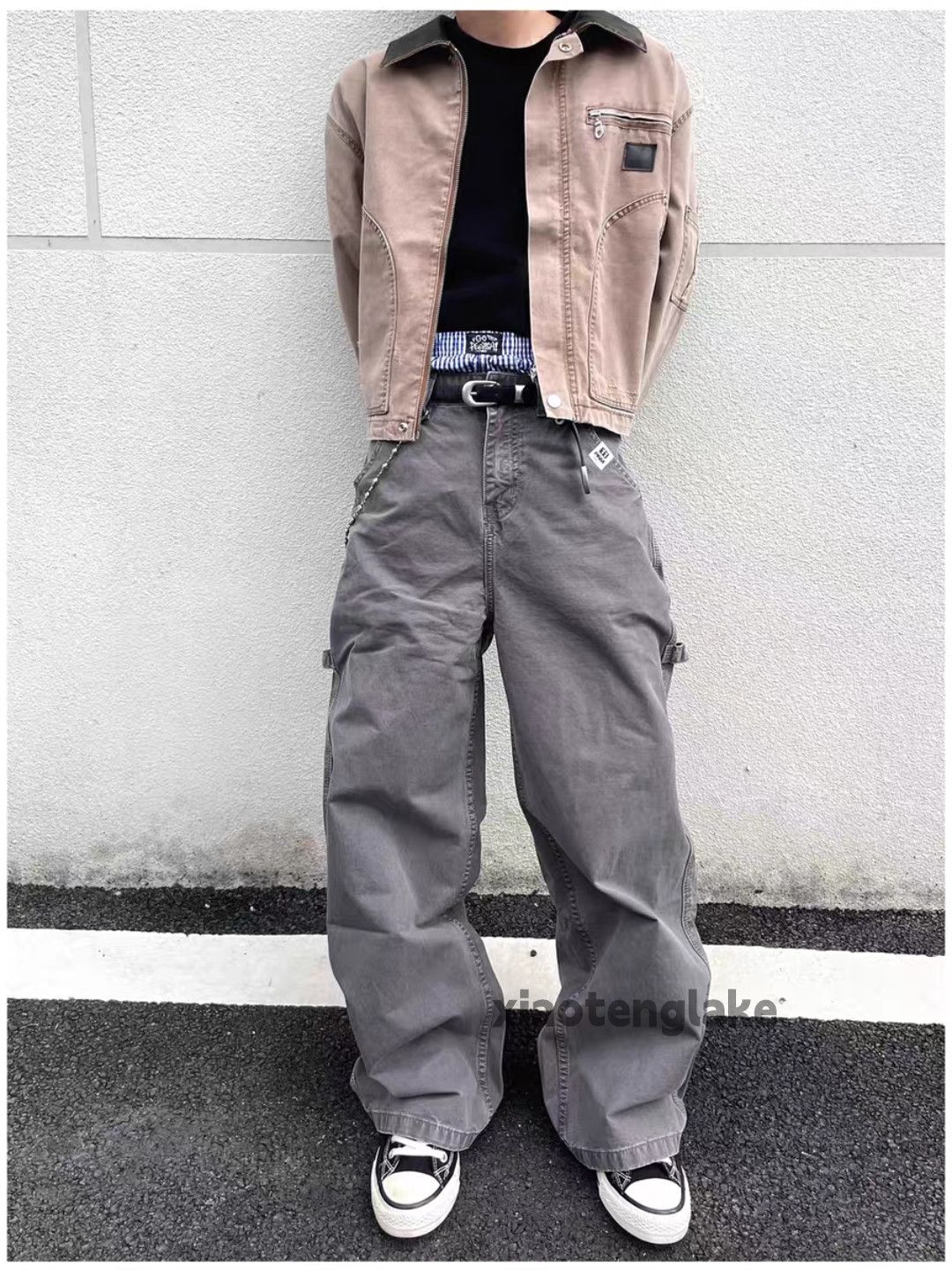 Designer Unisex utility loose baggy skate hiphop carpenter pants Size US 26 / EU 42 - 5 Thumbnail