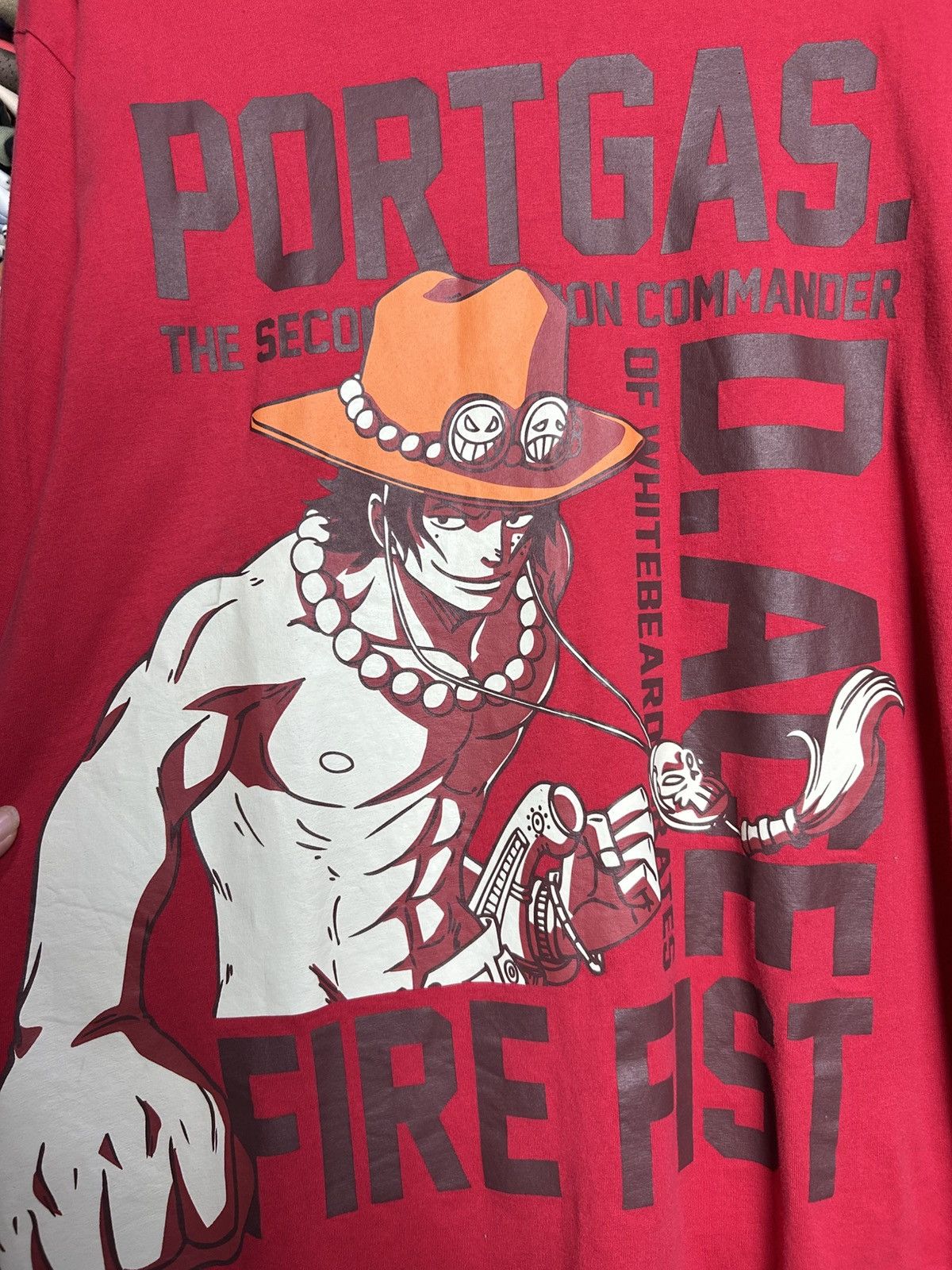 Anime One Piece portgas D ace longsleeve tee Size US L / EU 52-54 / 3 - 5 Thumbnail