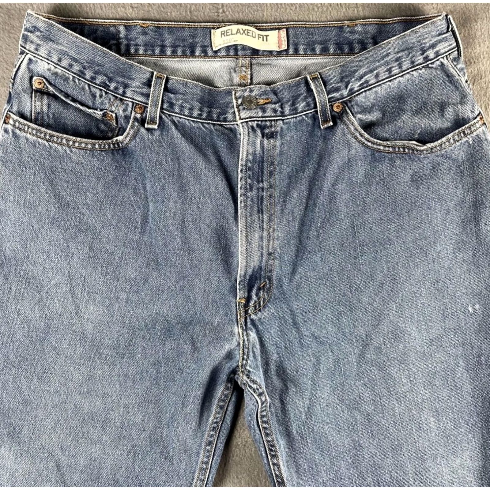 Levi's Levi's 550 Relaxed Fit Jeans Mens 40x32 Denim Blue Medium-Wash Pockets Vintage Style Size US 40 / EU 56 - 3 Thumbnail