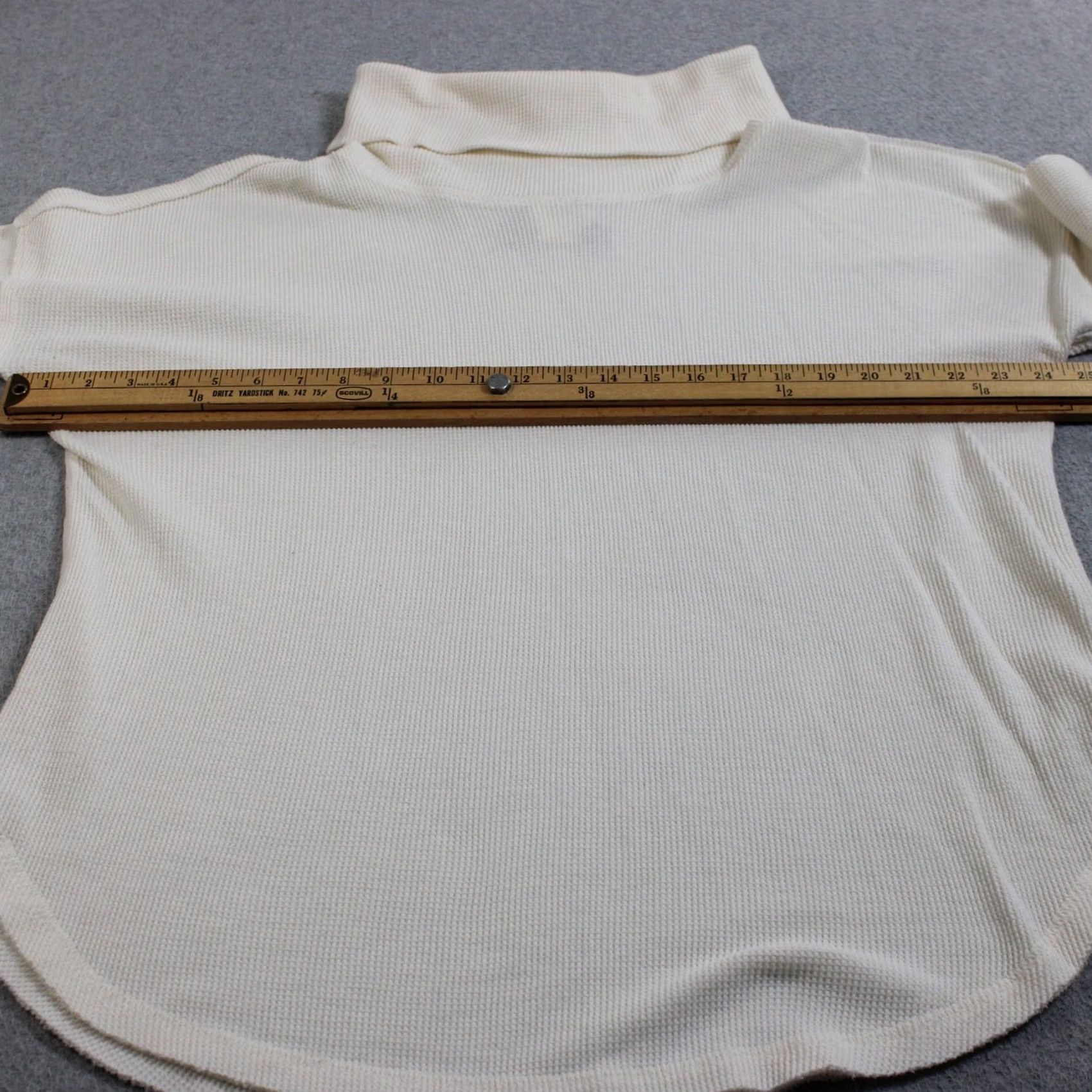 Vintage Maeve Shirt Large White Knit Turtleneck Tunic Long Sleeve Classic Women Size L / US 10 / IT 46 - 6 Thumbnail